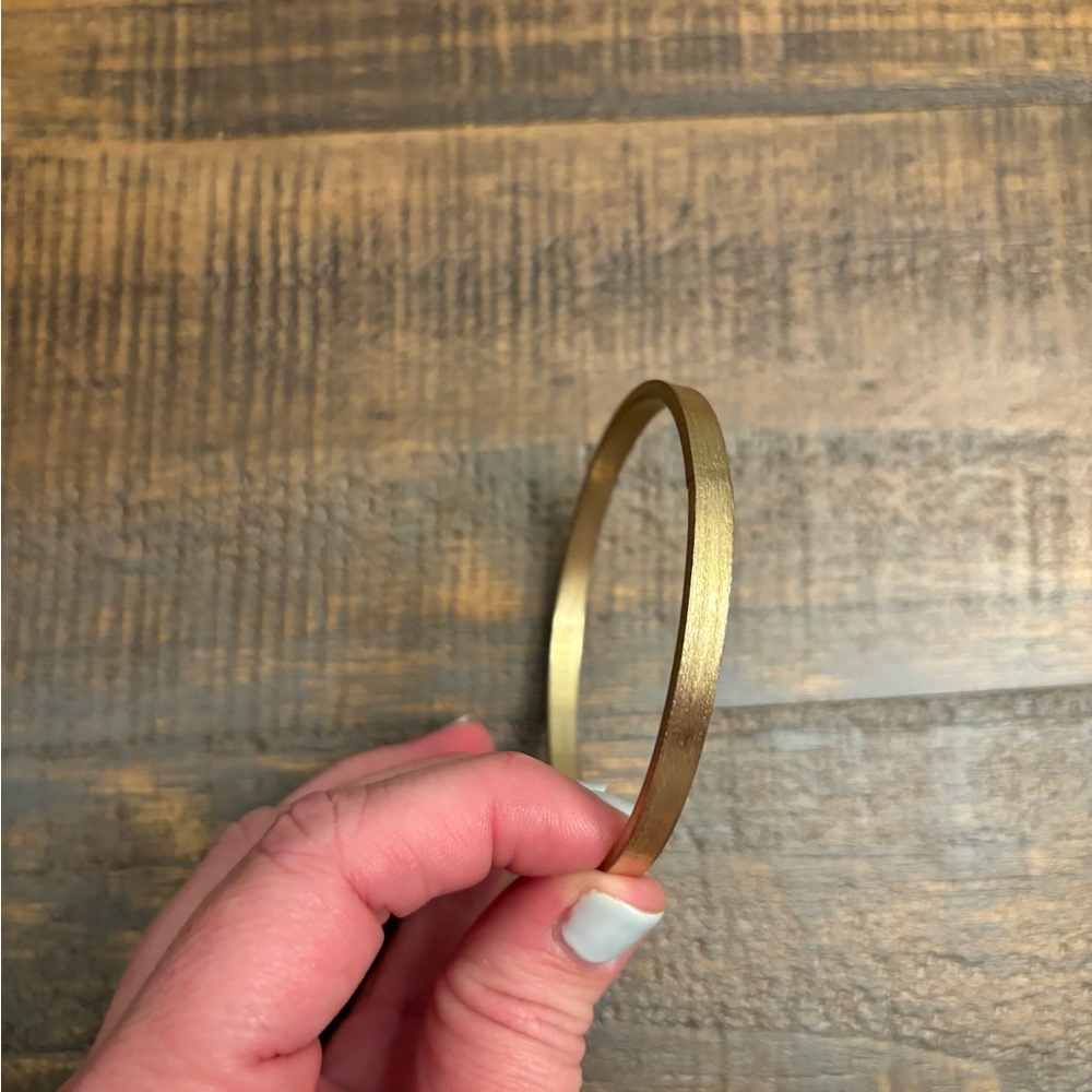 Sheila Fajl flat medium bangle in brushed gold